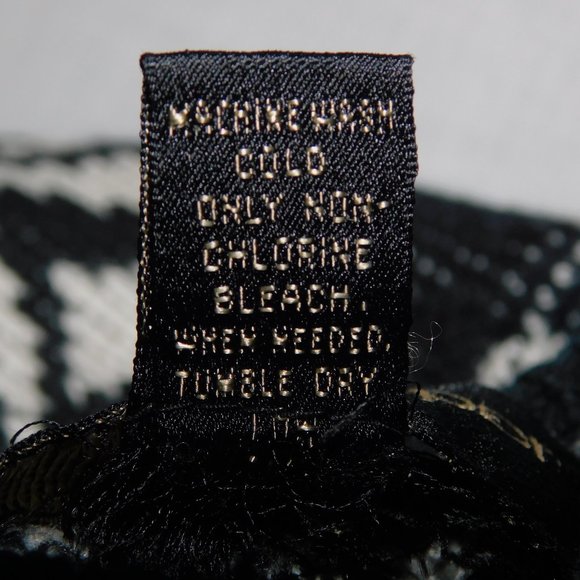 VTG Joan Harper Black White Paisley Pattern oversized Pullover Sweater Women M - Picture 4 of 9